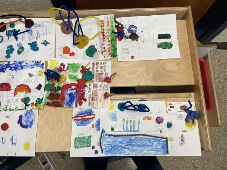Student artwork on display at César Chávez