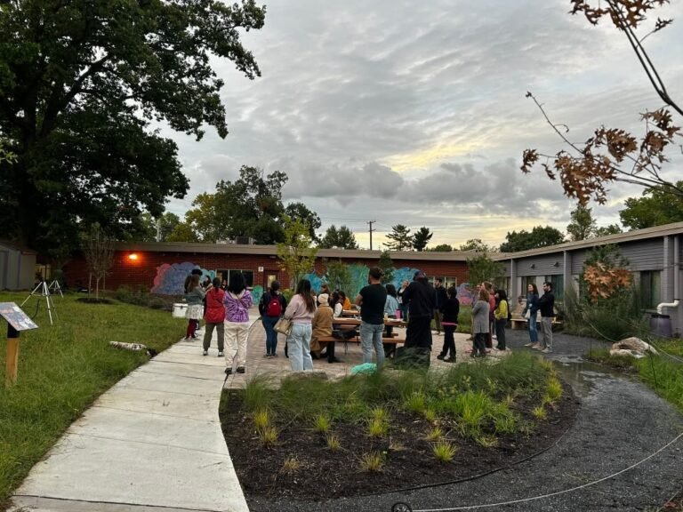 The meeting at Wildcat Way at dusk, September 2026